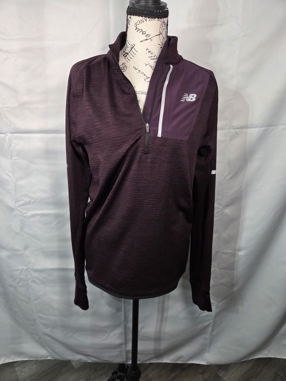 New Balance Men's Plum Half-Zip Athletic Pullover